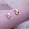 2024 Trendy Elegant Zircon Stud Earrings: Simple, Short, and Personalized Style