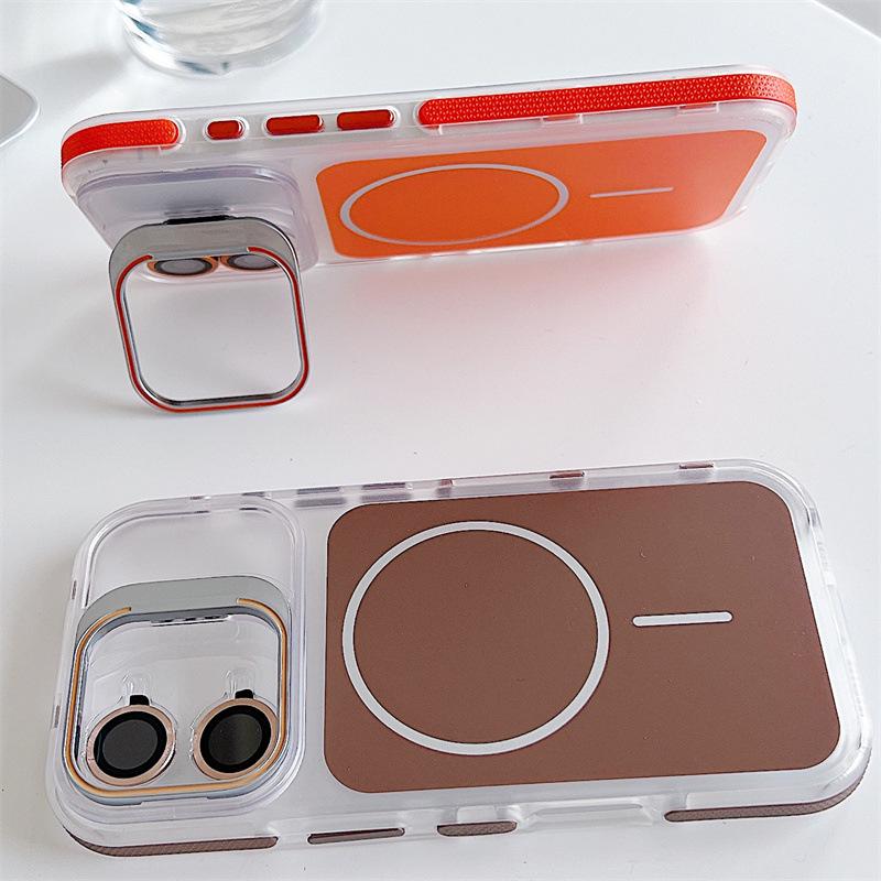 Magnetic Electroplated Lens Holder Phone Case: Compatible with iPhone 17 and Apple Models 11-16
