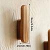 5pcs Solid Wood Hooks Strong Load-bearing Entrance Hallway Coat Rack Bathroom Bedroom Doorway Storage Organizer Multi-hook Design Space-saving