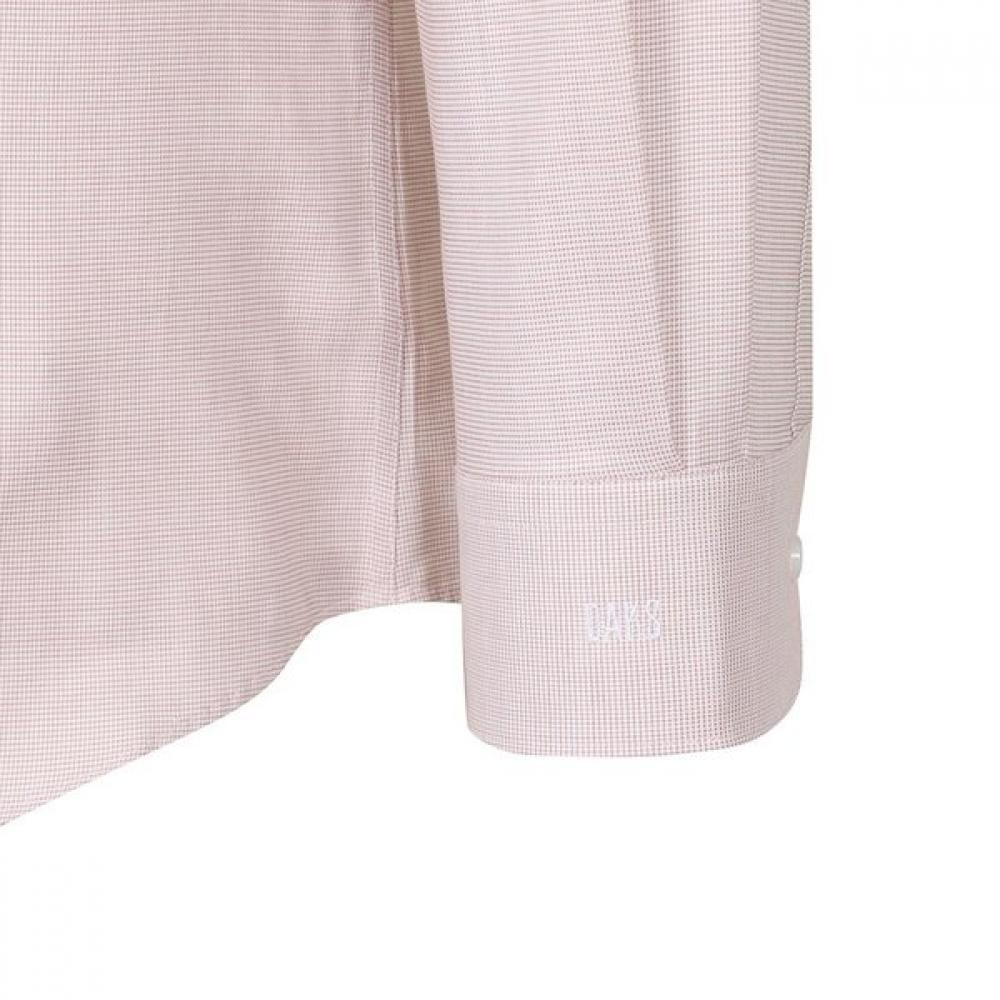 Daks Men S Pin Check Regular Fit Long Sleeve Shirt dmp1Shdl122w1