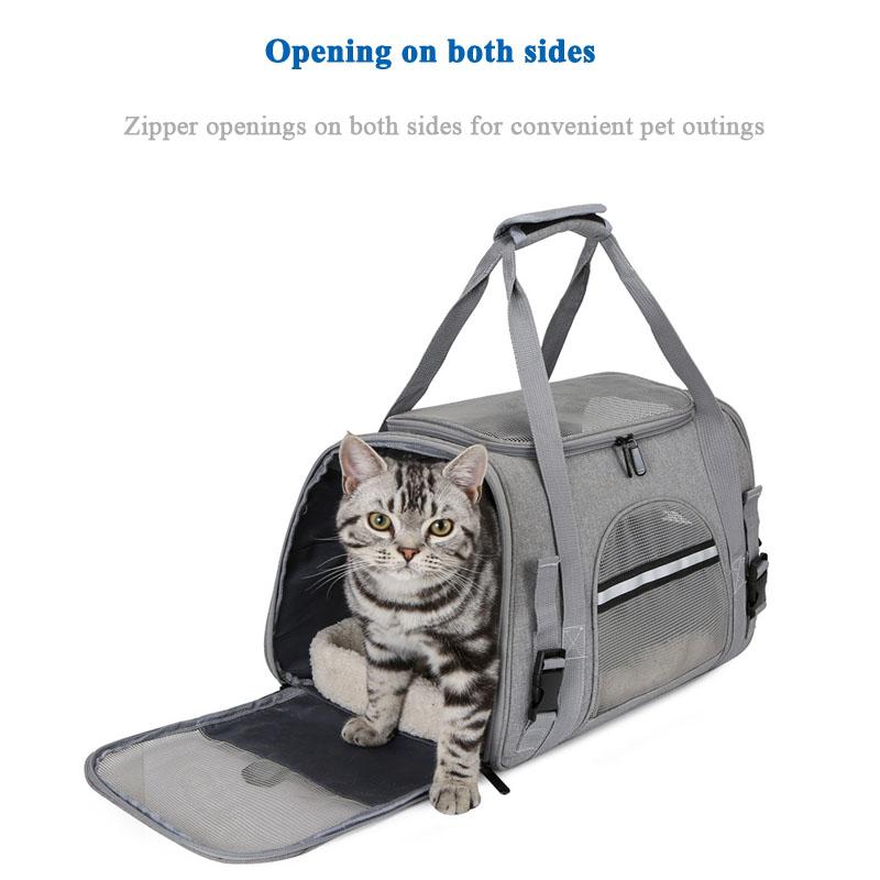 Travel Pet Bag Portable for Outdoor Carrying One Shoulder Diagonal Cross Pet Box Foldable Breathable Transparent Cat Dog Bag