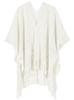 Hot-Selling Knit Shawl: Spring Summer Autumn, Hollow Design, Tassel Trim, Solid Color, Lightweight for European & American Styles.