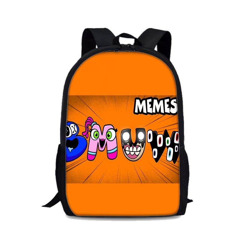Game Alphabet Lore Kids Backpack School Bag 40cm/15.7inch Backpack Lightening Zipper Backpack Book Bags for Boys Girls Best Gift