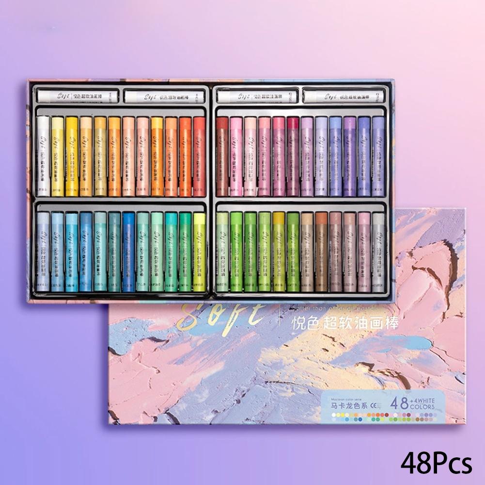 Set di Pastelli a Olio Morbidi Professionali da 24/48 Colori Pastelli Bianchi per Pittura Materiali Artistici Strumenti per Pittura per Artisti Studenti Regali