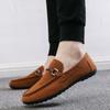 Fashion NEW Men's Loafers Comfortable Flat Casual Shoes Men Breathable Slip-On Soft Leather Driving Shoes Moccasins Zapatos De Hombre
