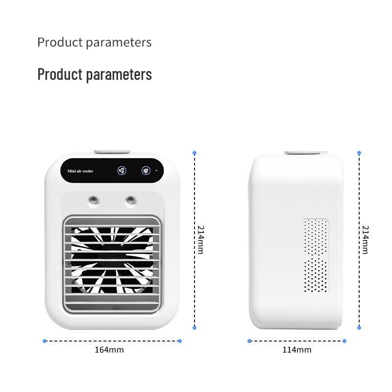 Portable Mini Desktop Cooling Fan - Mobile Air Conditioner for Dorm Rooms, Compact Cold Air Fan for Students