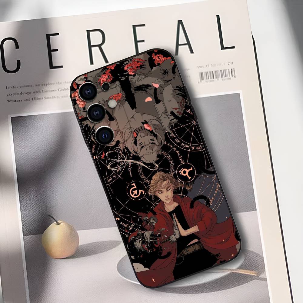 F-Fullmetal Anime A-Alchemist Phone Case For Samsung S25,S24,S21,S22,S23,S30,Ultra,S20,Plus,Soft Silicone Black Cover