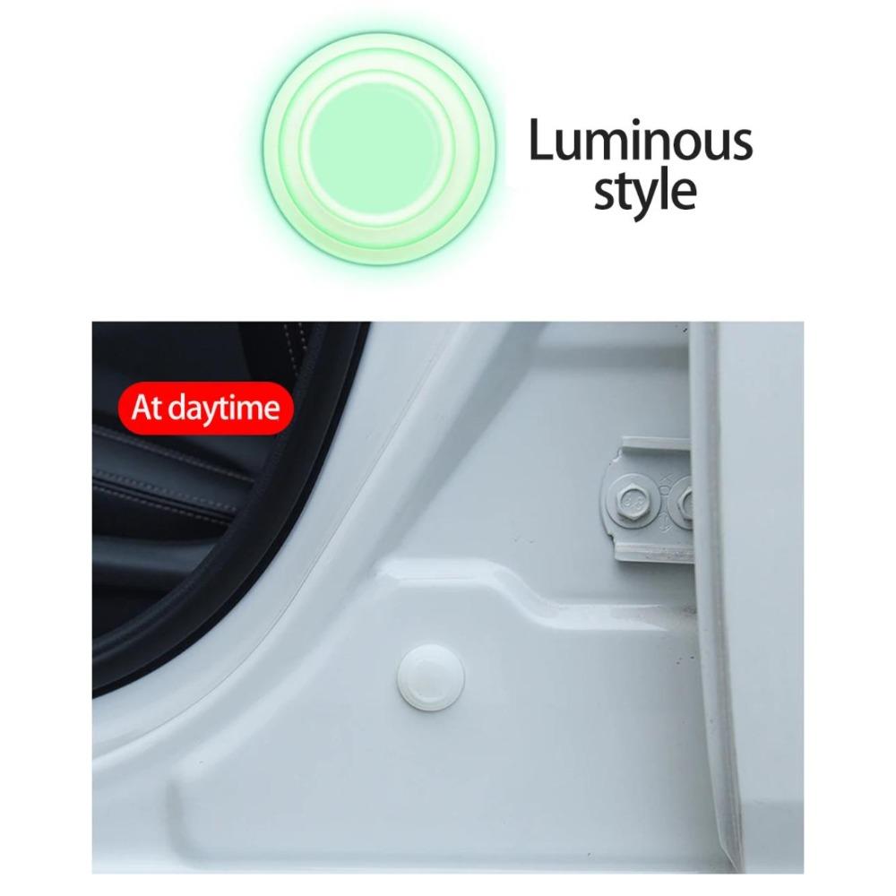5pcs/set Luminous Car Door Sound Insulation Pad Silicone Car Door Silicone Anti Shock Pad Universal