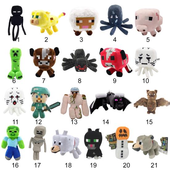 Aspect Drăguț Vivid Simulare Înaltă Confortabil Păpușă de Pluș Minecraft Umplută Păpușă de Desene Animate Joc Porc Calmar Pisică Jucărie de Pluș Ornament de Casă
