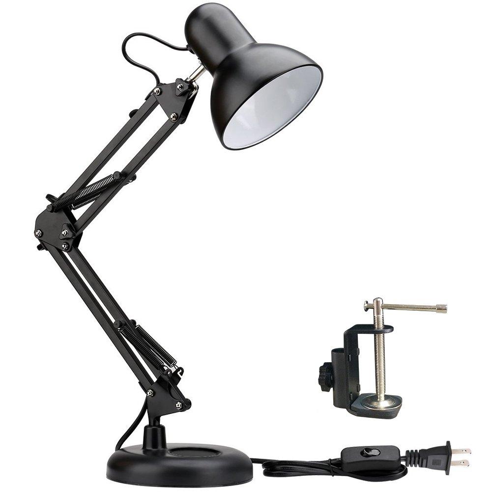 

LONGSHINING Desk Lamp, LED, E26E27, Arm Light, Clamp, Stand, Adjustable Angle, Durable, Convenient, and Durable, Ideal for Reading, Bedroom, Work,