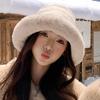 Hat Women's Fashion Bucket Hat Autumn and Winter Velvet Warm Ear Protector Cap for Women Winter, Winter Clothes for Women, Hat