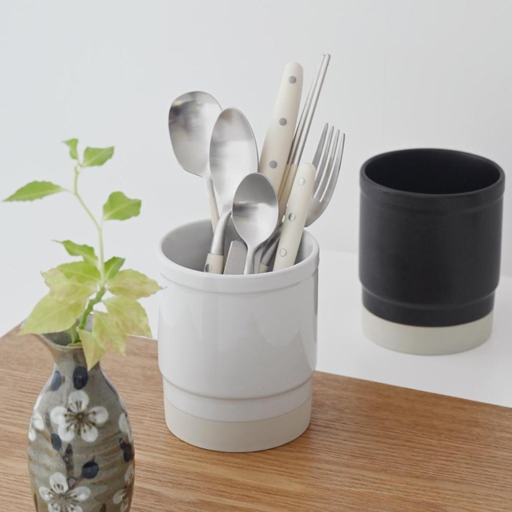 Toran Ceramic Draining Spoon Holder Cutlery Cooking Utensil Spoon Organizer Holder