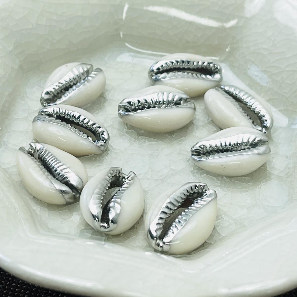 

10 шт., Подвески-шармы из белой натуральной ракушки, с серебристым краем из цинкового сплава, для DIY аксессуаров для ожерелья, креативного изготовления ювелирных изделий, женские мужские оптом, подарки для рукоделия 10Pcs/10-12×20-25mm белый