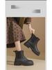 2024 Stylish Women's Waterproof Rain Boots: Thick Soles, Wear-Resistant, Heightened Design with Plus Velvet Warmth for All Seasons