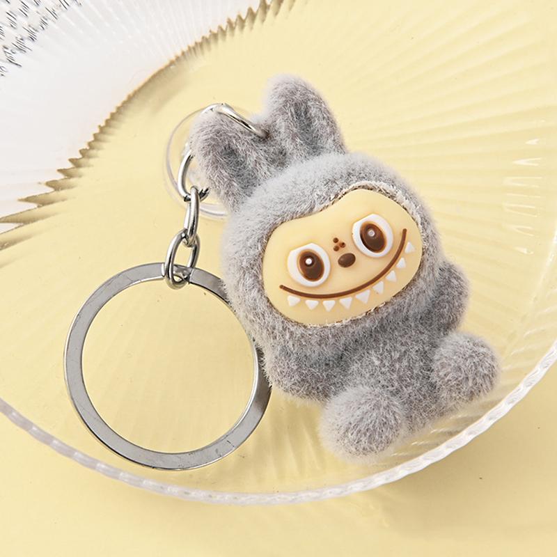 Flocking Doll Cute Pendant Creative Cartoon Keychain Mobile Phone Chain Bag Pendant Gifts