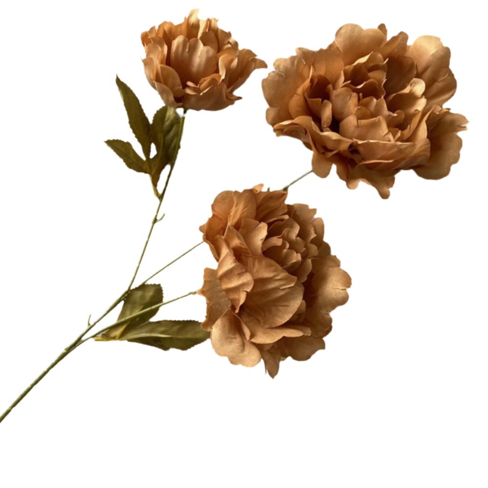 3 Heads Lifelike Flowers Multicolor Faux Flower Peony Peony Artificial Flower  Home Decoration