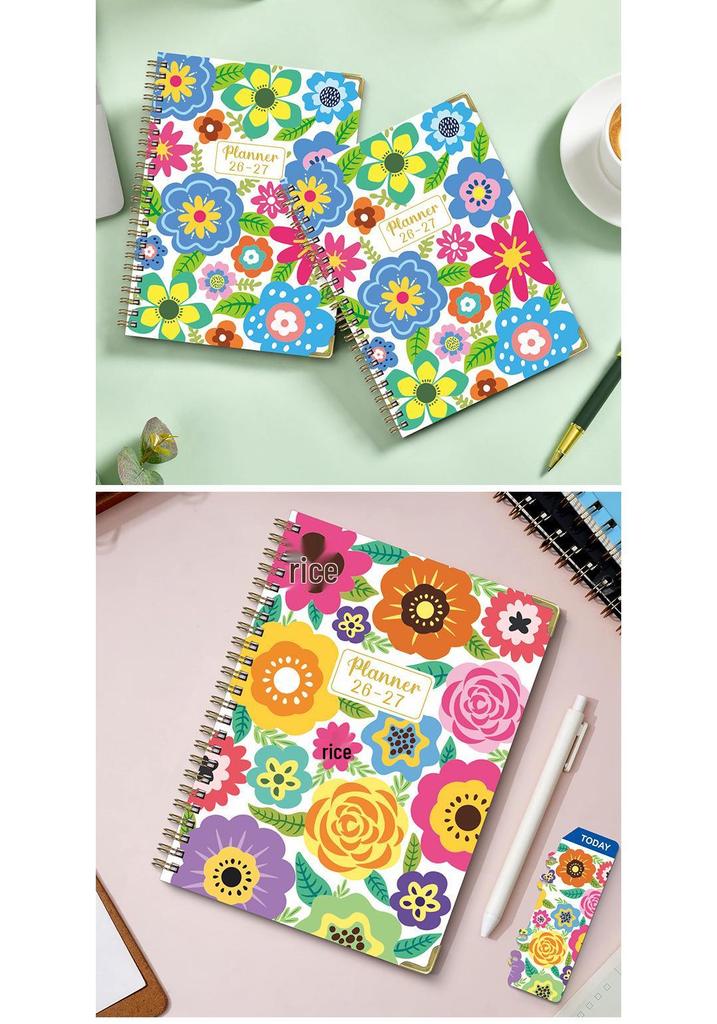 2026 A5 Spiral English Notebook & Planner