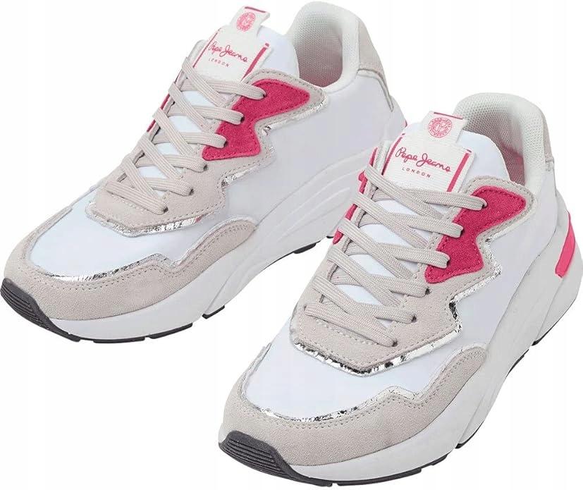 Pepe Jeans Arrow Light Damskie Buty Białe Sportowe Niskie 40 Awe