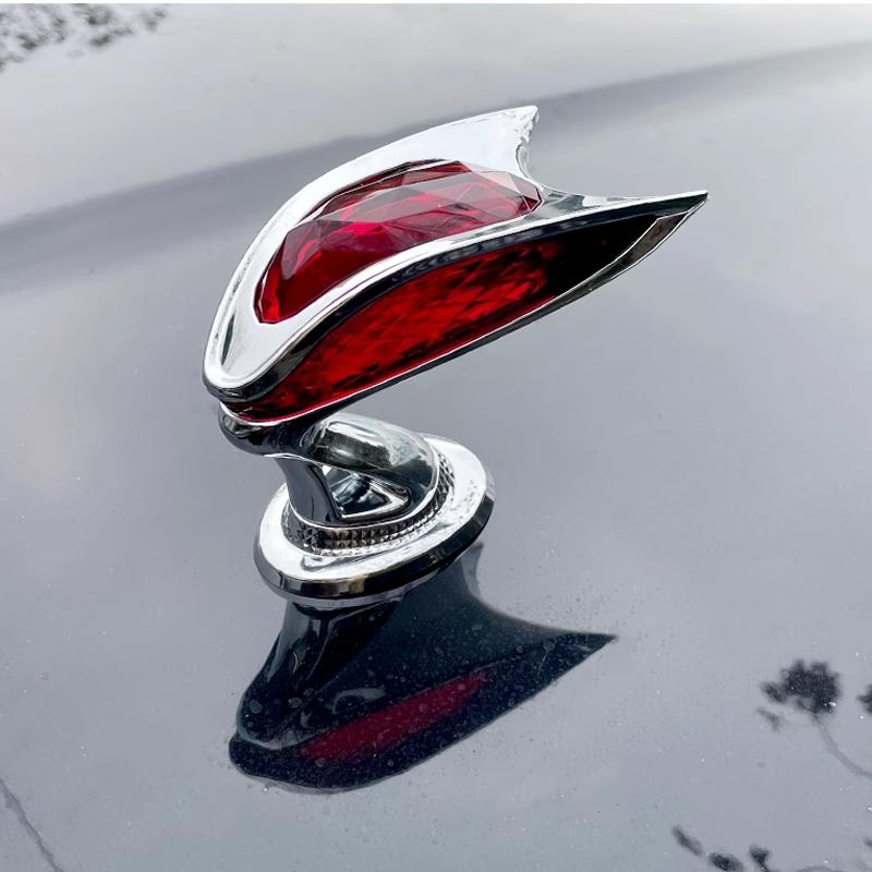 For Hongqi Odo HS7 HS5 EHS9 H9 ~2024 Stereo Car Engine Hood Vertical Emblems Streamer Light Modification Accessories