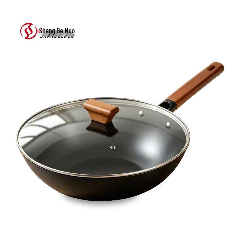 Shanggenuo SGNCG-064 Fine Iron Rust-Proof Wok, 32cm