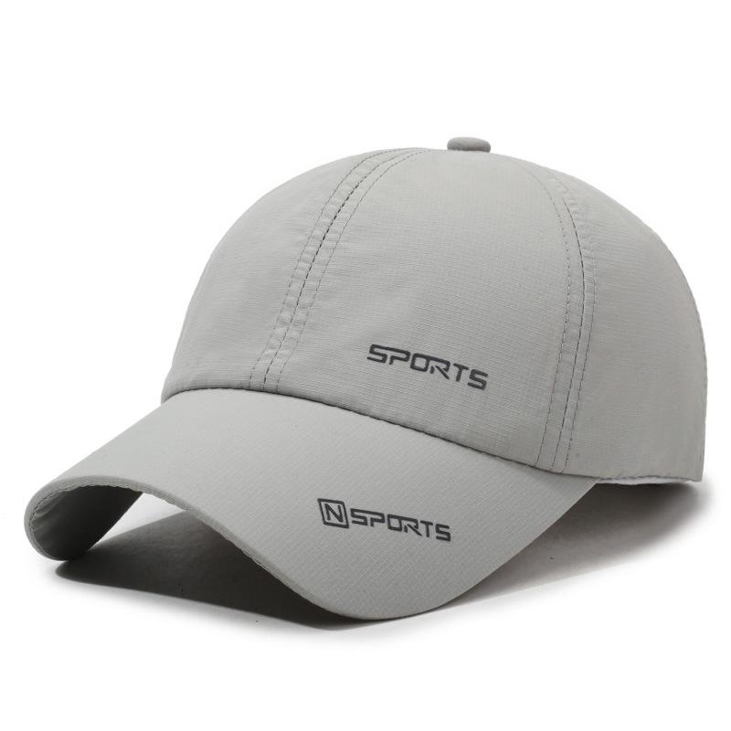 Letter Embroidery Hat Men's Summer Thin Outdoor Baseball Cap Quick-Drying Fishing Sunshade Sun Cap
