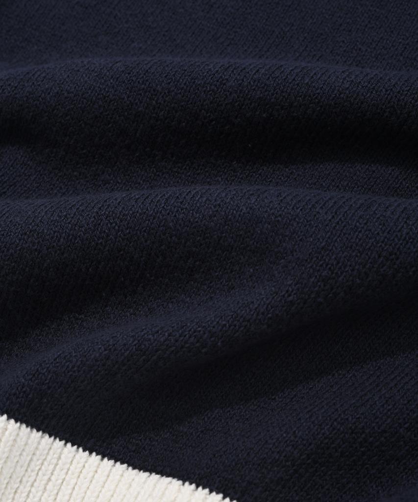 COVERNAT WOMAN High-Neck Zip-Up Knit Navy