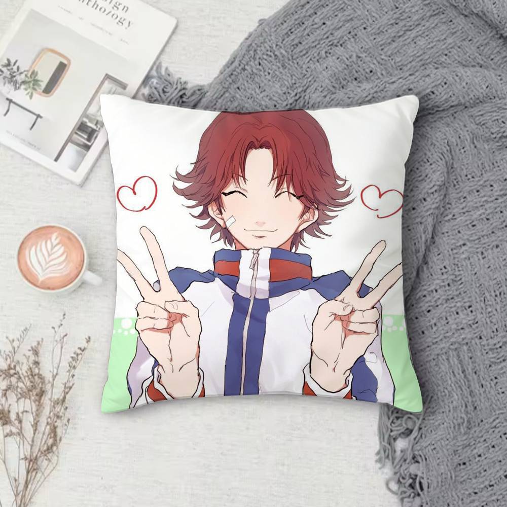 The Prince of Tennis Doublesided Printed Square Decorative Cushion Cover for Sofa Living Room Home Decor