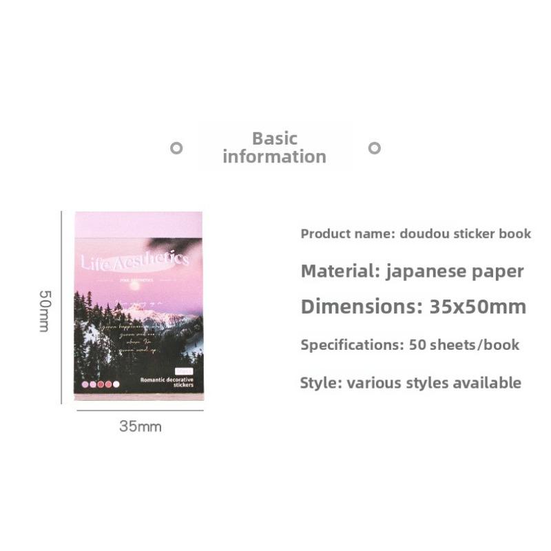 Mini-Notizbuch für Kinder im Antik-Stil, kreatives Material, dekorative Aufkleber