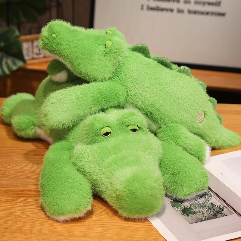 Giant Gentle Crocodile Plush Toy Bog Stuffed Animals Hug Cushion Lazy Sleeper Alligator Pillow Designed For Boys Birth Date Present