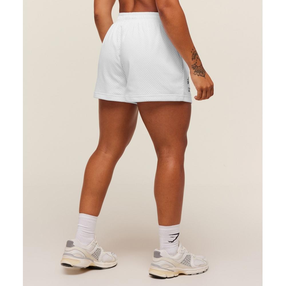 Gymshark Lifting Club Mesh Shorts White B5c4u Wb57