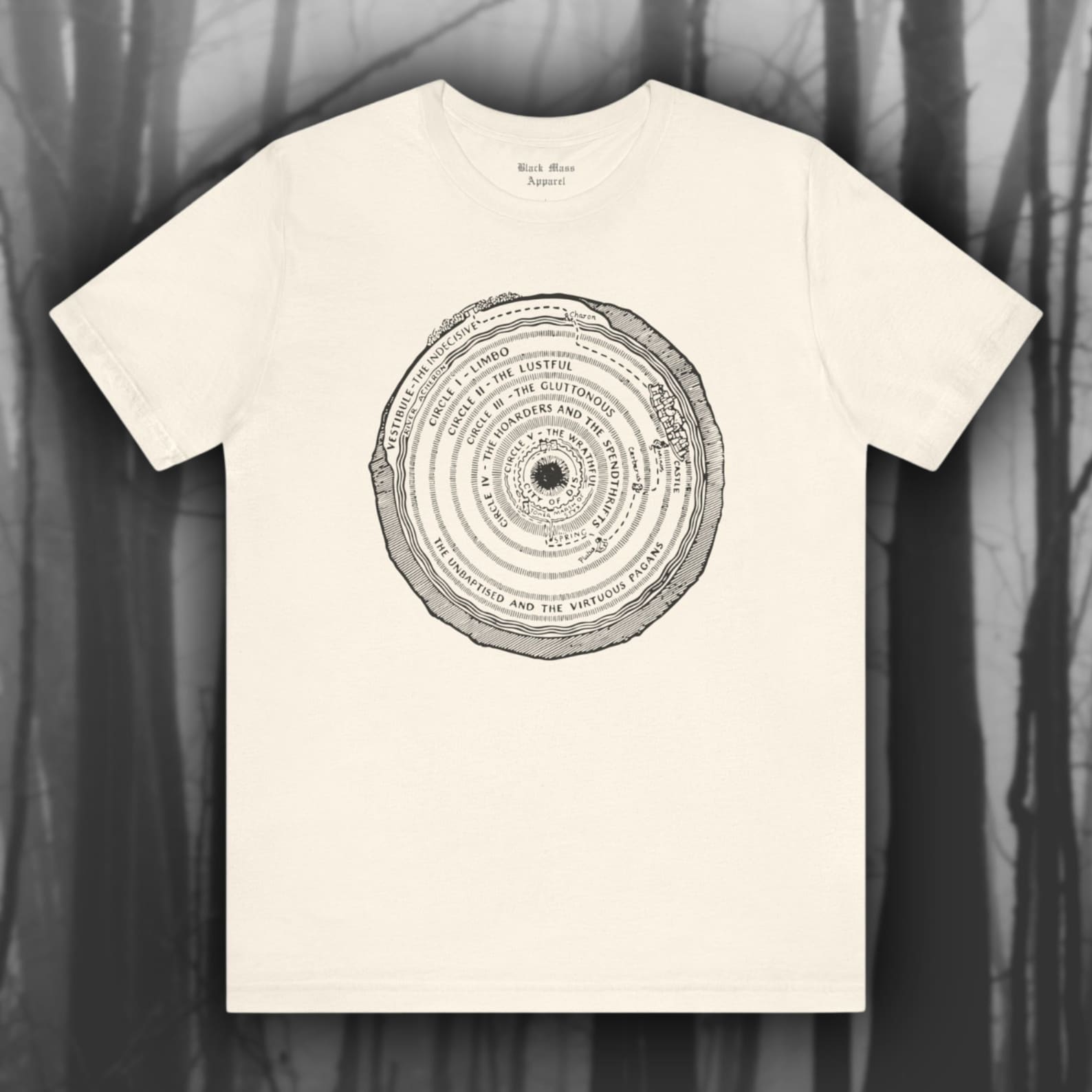 UPPER HELL, Dante s Inferno Shirt, The Divine Comedy T-Shirt, Circles of Hell, Classic Literature, Vintage Creepy Unisex Tee 2XL