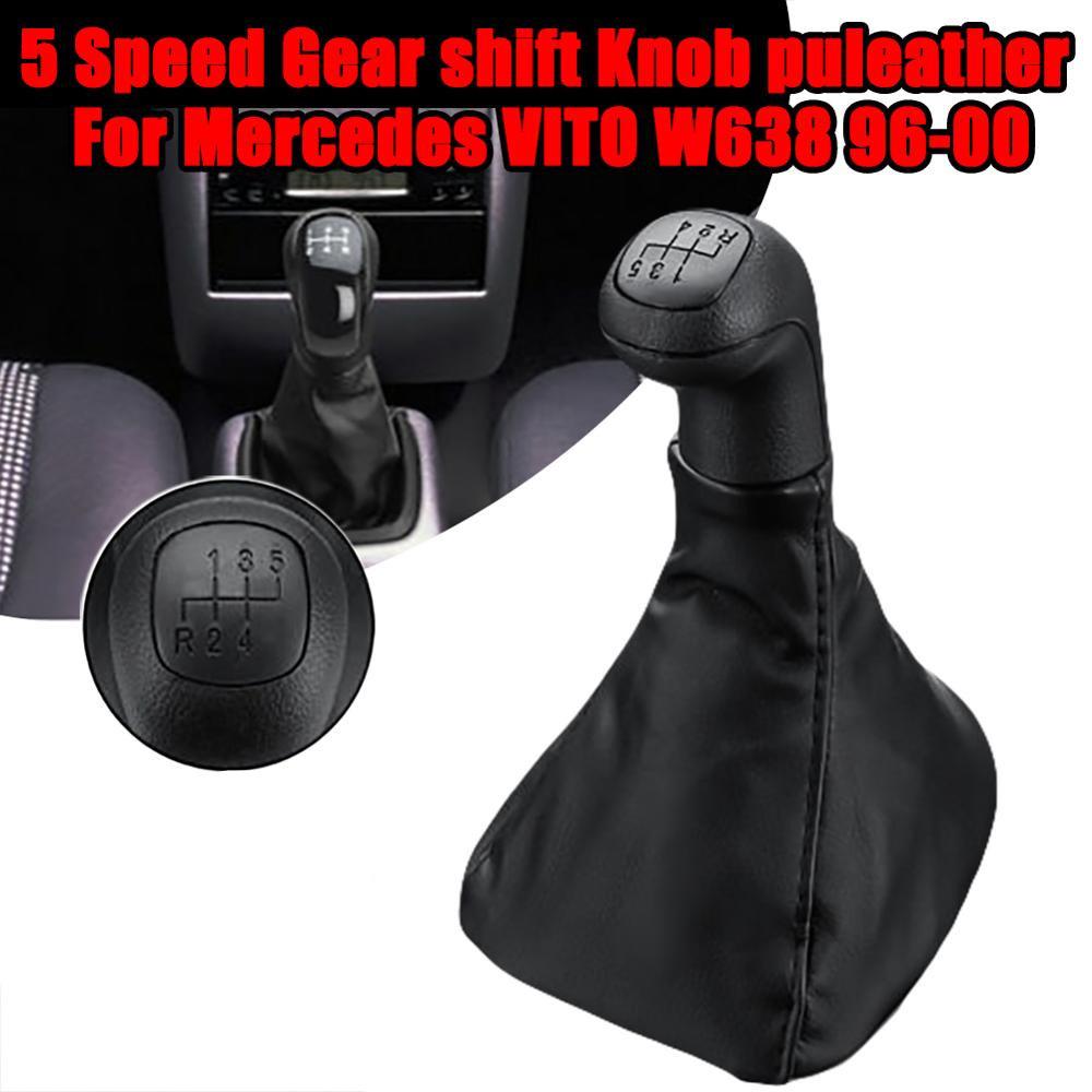 5-Speed Gear Manual Shift Knob Boot 0002670010 For Mercedes VITO W638 96-00 PU Leather