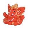 CRAFTAM Orange Ganesha Idol for Car Dashboard , Ganpati Bappa Murti Mini Statue, for Home Car Decor (7×4×5.5 Cm)
