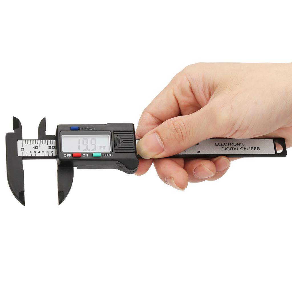Practical 100 mm Plastic Electronic Digital Caliper with Large LCD Screen  (Without Battery)