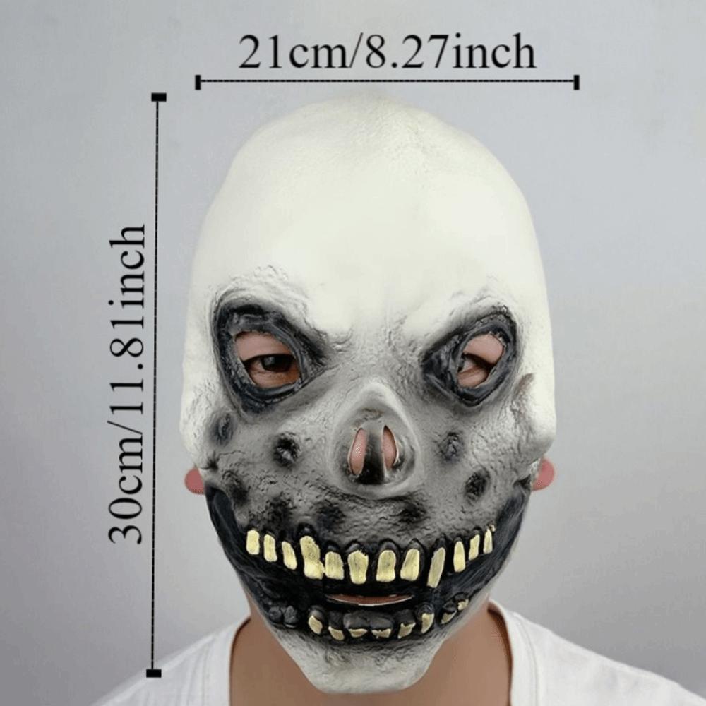 Latex Scary Skull Headgear Realistic Terrifying Cosplay Mask Halloween Skull Mask  Halloween Party