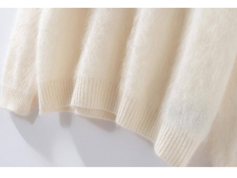 Women's Cashmere Embroidered Loose Pullover Sweater for Autumn/Winter