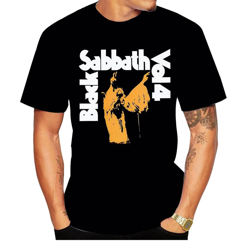 Black Metal Rock Band T Shirt Men Women Fashion Casual Graphic Short Sleeve Daily Fashion Plus Size Unisex O-Neck Pullover Tops