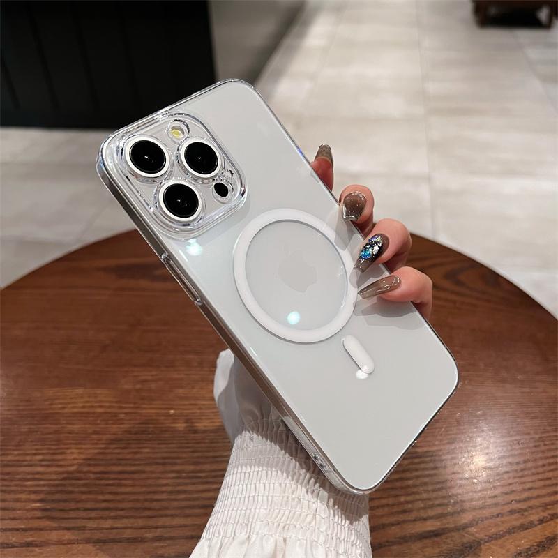 Magsafe Magnetic Phone Case For iPhone 16 15 14 Pro Max 13promax  Lens Bumper Shockproof Cover