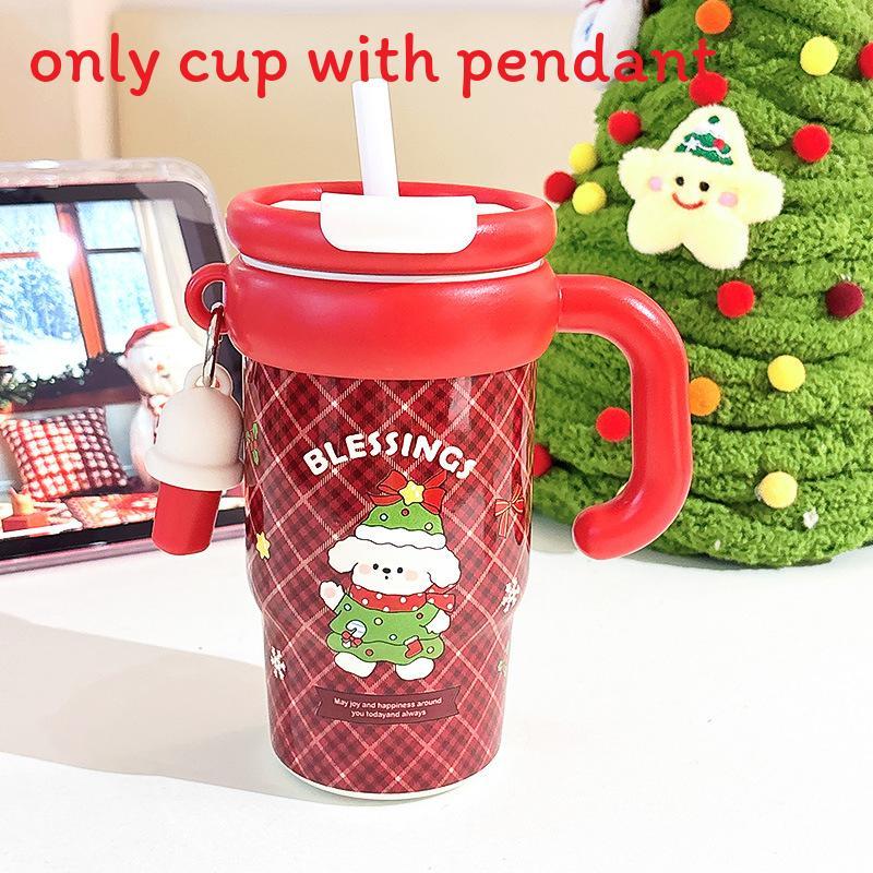 

Christmas Dog Ceramic Insulated Bottle With Large Capacity For Kids And Students Tree
