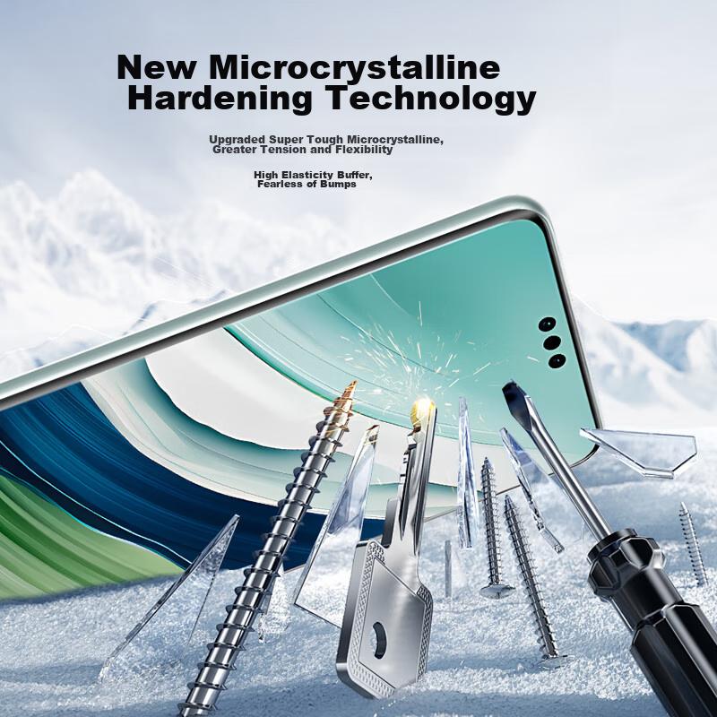 Screen Protector for Huawei Mate60Pro/+ Phone, Film for Mate60RS Ceramic Film, Full Adhesive Microcrystalline Film, And Fingerprint-Resistant