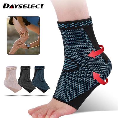 1Pcs Ankle Support Breathable Absorb Sweat Pressure Protection Joint Sprain Elastic Wrapping Knitted Nylon Ankle Guard Men Women