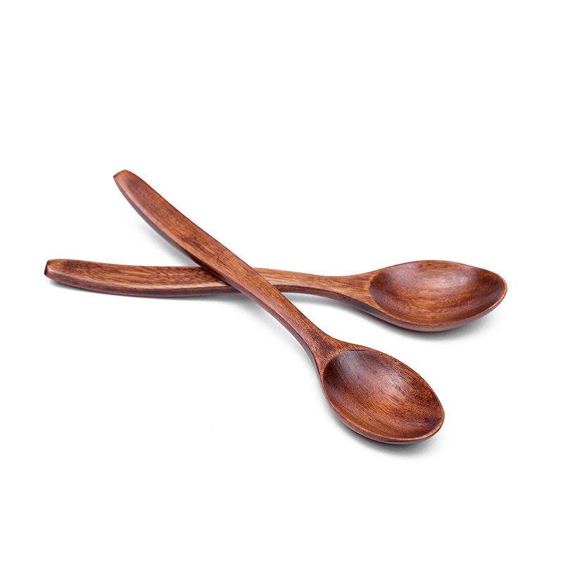 Zaka Wooden Spoon Set: High-end Coffee, Children's Tableware, Honey & Seasoning Spoons, Customizable with Logo.