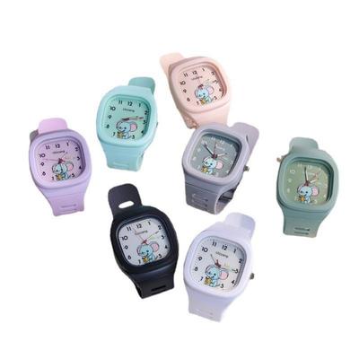 Square Silicone Sports Watch Silicone Cartoon Watch New Children's Watch  Unisex