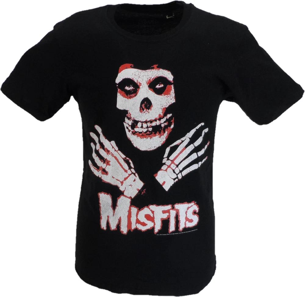 Unisexs Black Official The Misfits Hands Logo T Shirt S