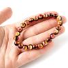 Glow-in-the-dark Kerama Sunset Orange Firefly Glass Bracelet for Men and Women, 8mm, Okinawa, Kerama Islands, Inner Diameter: Approx. 20cm