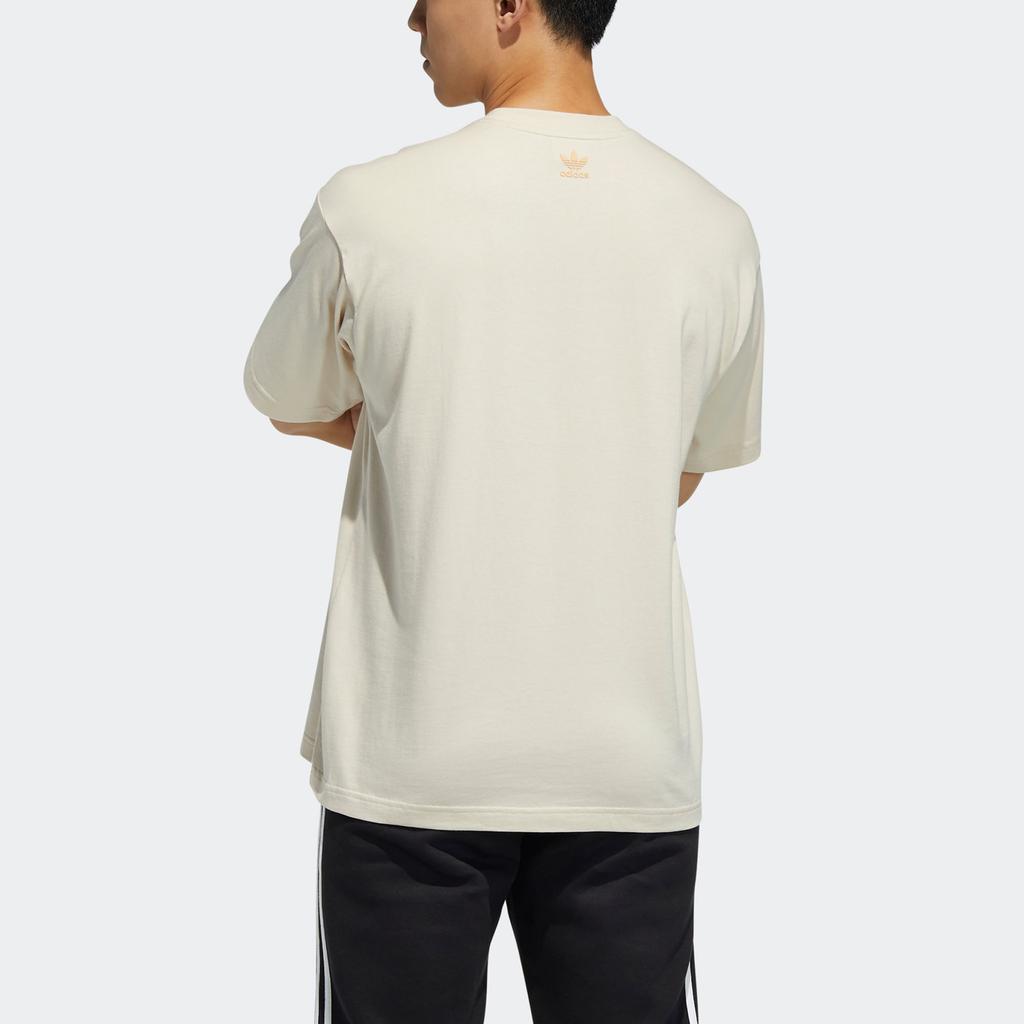 Adidas Originals X Melting Sadness Short Sleeve Tee Floral Bumblebee Print Round Neck Vintage Men Tops Off-White HB6860
