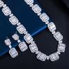 Necklace Jewelry Bridal Jewelry Set Needle Zircon Earrings Necklace Dinner Set Chain