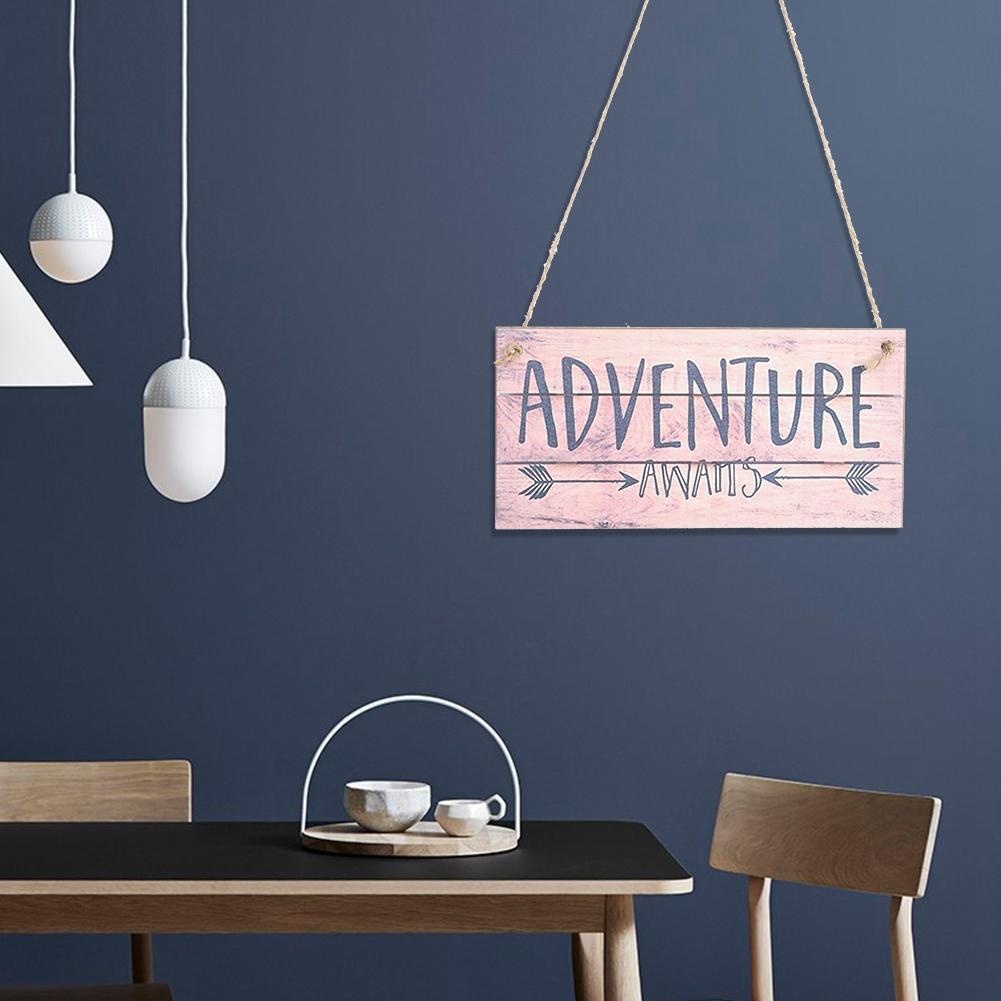 2 Stück Markanter Stil Englisches Buchstabenmuster Stilvolles Hängeschild für Zuhause Kaffeehaus Tür