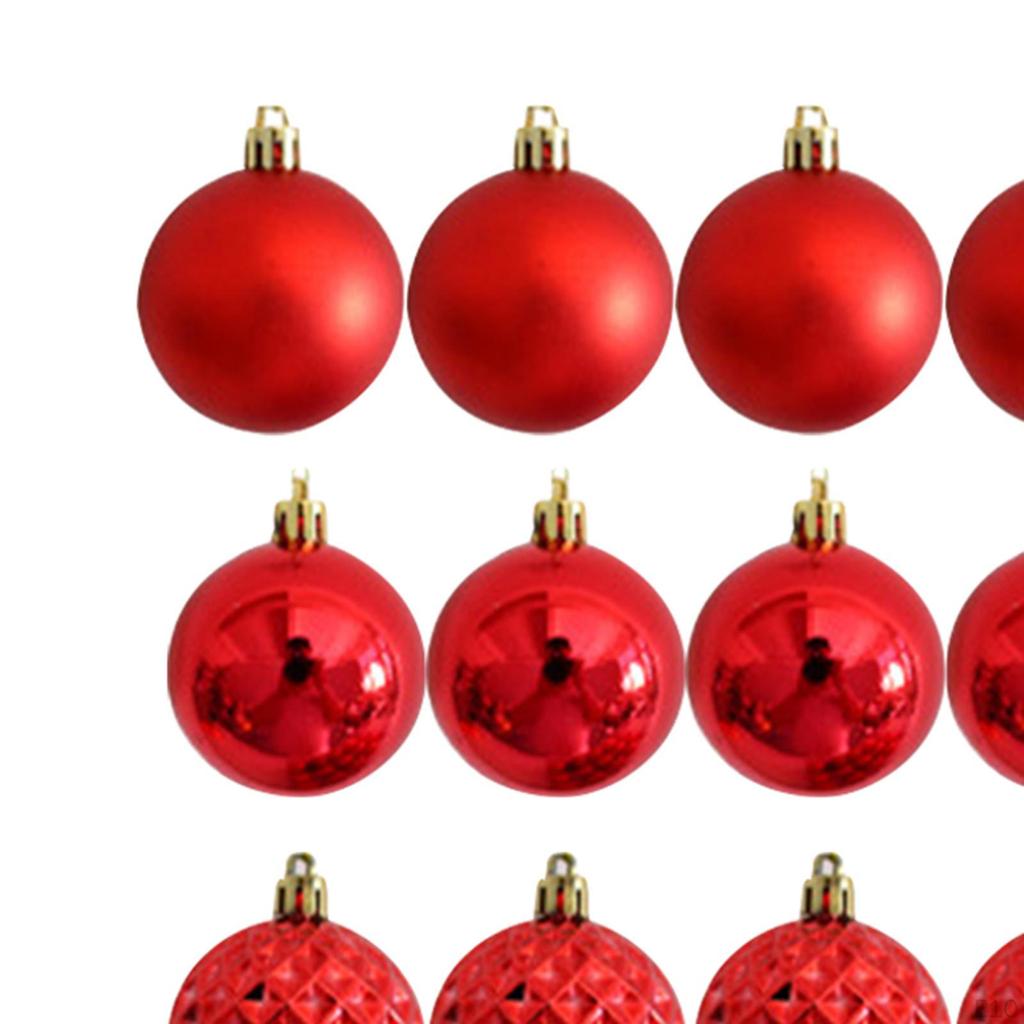 36Pcs Christmas Balls Ornaments Hanging 6cm Shatterproof Tree for Wedding