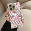 Clear Square Back Tube Case Protection For iPhone 15 Plus 13 12 14 Pro Max 11 16 ProMax Anti-Oxygen,Black Background Unicorn Pattern Casing